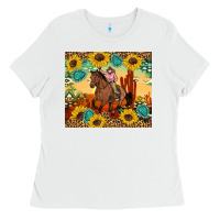 White cowgirl Ladies Tee - Artiststas