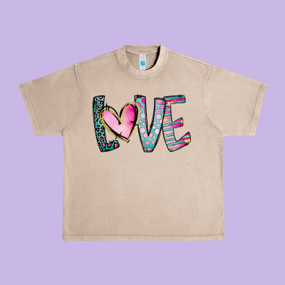Valentine Love Urban Heavy Tee Designed By Cowhidedigitalart