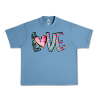 Pebble Blue Valentine Love Urban Heavy Tee - CowhideDigitalArt