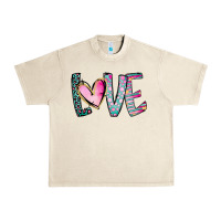Sandshell Valentine Love Urban Heavy Tee - CowhideDigitalArt