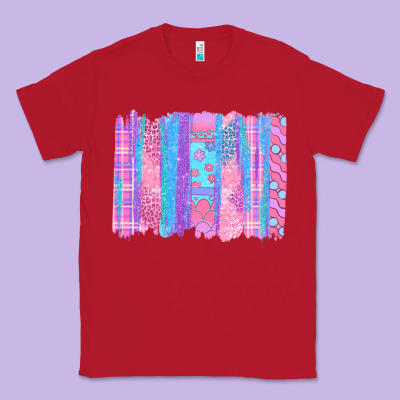 Pink Easter Brushstrokes Classic Tee Designed By Bundleandbundleshop
