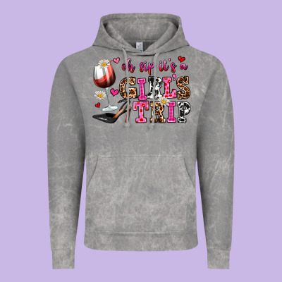 Oh Sip Its A Girls Trip Vintage Hoodie Designed By Adodesignshop