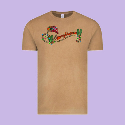 Merry Christmas Western Vintage Tee Designed By Cowhidedigitalart