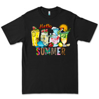 Black hello summer drink Premium Tee - CowhideDigitalArt