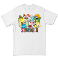 White hello summer drink Premium Tee - CowhideDigitalArt