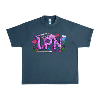 Midnight Navy Valentine LPN Urban Heavy Tee - CowhideDigitalArt