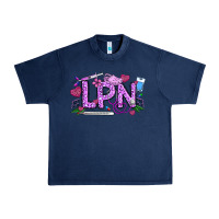 Navy Valentine LPN Urban Heavy Tee - CowhideDigitalArt