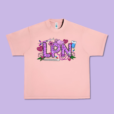 Valentine Lpn Urban Heavy Tee Designed By Cowhidedigitalart