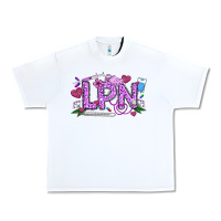 White Valentine LPN Urban Heavy Tee - CowhideDigitalArt