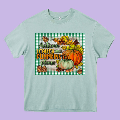 Autumn Leaves And Pumpkins Please Mouse Pad Heavy Core Tee Designed By Bundleandbundleshop