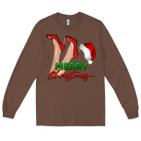 Chestnut merry Christmas heels Long Sleeve Tee - BarkalooDesign