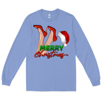 Colony Blue merry Christmas heels Long Sleeve Tee - BarkalooDesign
