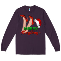 Plum merry Christmas heels Long Sleeve Tee - BarkalooDesign