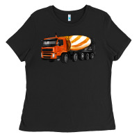 Black cement truck Ladies Tee - Artiststas