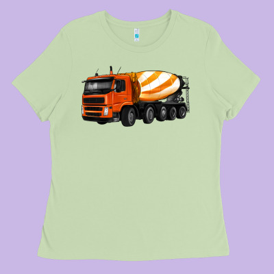 Cement Truck Ladies Tee Designed By Artiststas