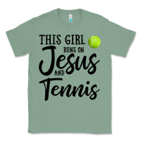 Sage this girl runs on jesus and tennis Classic Tee - DesigneFamous