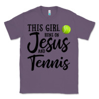 Lavender this girl runs on jesus and tennis Classic Tee - DesigneFamous