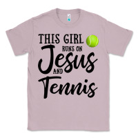 Lilac this girl runs on jesus and tennis Classic Tee - DesigneFamous