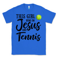 True Royal this girl runs on jesus and tennis Classic Tee - DesigneFamous