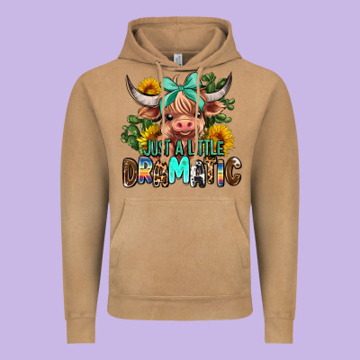 Just A Little Dramatic Vintage Hoodie Designed By Adodesignshop