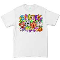 White Spooky Vibes Ghost Premium Tee - CowhideDigitalArt