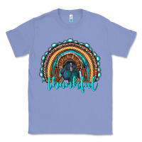Colony Blue western thanksgiving rainbow with turkey Classic Tee - RanaPortraitStore