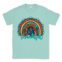 Seafoam western thanksgiving rainbow with turkey Classic Tee - RanaPortraitStore