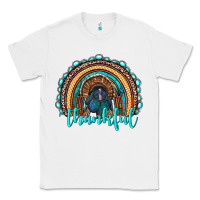 White western thanksgiving rainbow with turkey Classic Tee - RanaPortraitStore