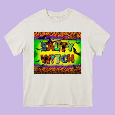 Salty Witch Tumbler Heavy Core Tee Designed By Bundleandbundleshop
