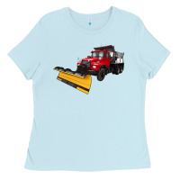 Baby Blue snow plow Ladies Tee - Artiststas