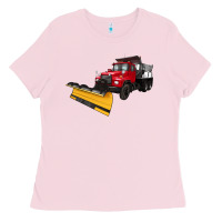 Bubblegum Pink snow plow Ladies Tee - Artiststas