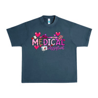 Midnight Navy Valentine Medical Assistant Urban Heavy Tee - CowhideDigitalArt