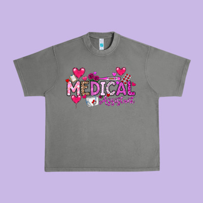 Valentine Medical Assistant Urban Heavy Tee Designed By Cowhidedigitalart