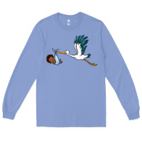 Colony Blue stork with black baby boy Long Sleeve Tee - BarkalooDesign