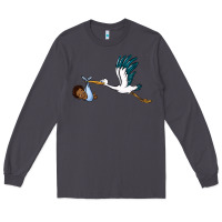 Smoke stork with black baby boy Long Sleeve Tee - BarkalooDesign