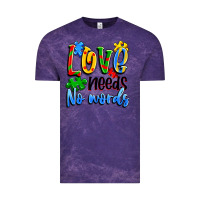Cloud Purple love needs no words Vintage Tee - Artiststas