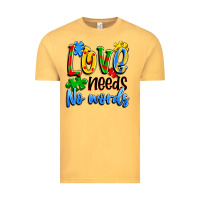 Vintage Mustard love needs no words Vintage Tee - Artiststas