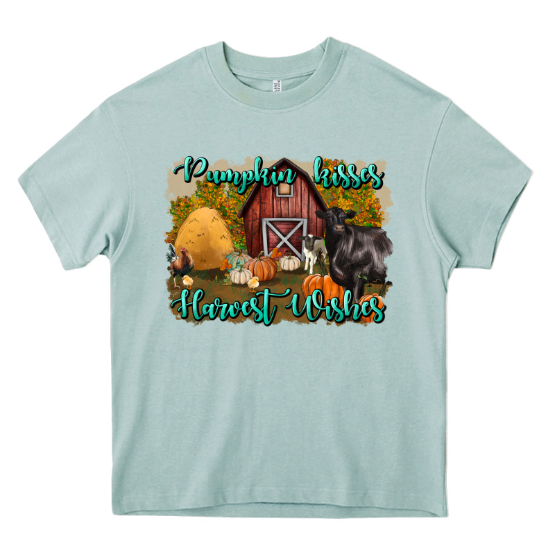 Pumpkin Kisses Harvest Wishes Heavy Core Tee by BundleAndBundleShop | Teevron