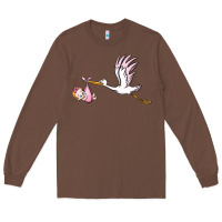 Chestnut stork with baby girl Long Sleeve Tee - BarkalooDesign