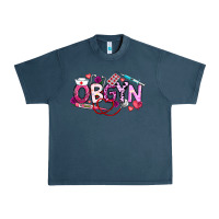 Midnight Navy Valentine OBGYN Urban Heavy Tee - CowhideDigitalArt