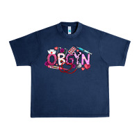 Navy Valentine OBGYN Urban Heavy Tee - CowhideDigitalArt