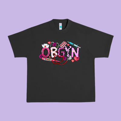 Valentine Obgyn Urban Heavy Tee Designed By Cowhidedigitalart