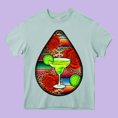 Mexican Teardrop  4 Heavy Core Tee Designed By Bundleandbundleshop