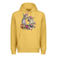 Antique Gold floral baby goats Premium Hoodie - RanaPortraitStore