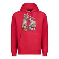 Cardinal floral baby goats Premium Hoodie - RanaPortraitStore