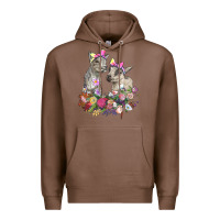 Chestnut floral baby goats Premium Hoodie - RanaPortraitStore