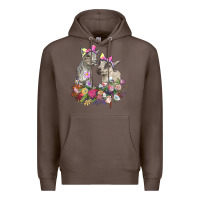 Coffee floral baby goats Premium Hoodie - RanaPortraitStore