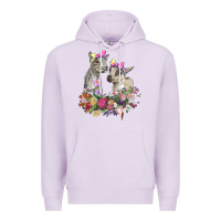 Lilac floral baby goats Premium Hoodie - RanaPortraitStore