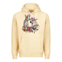 Pina Colada floral baby goats Premium Hoodie - RanaPortraitStore