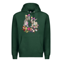Sports Green floral baby goats Premium Hoodie - RanaPortraitStore